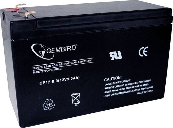 Аккумуляторная батарея для ИБП 12V 9Ah "Gembird" [BAT-12V9AH]