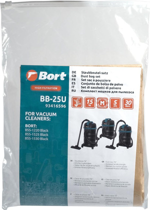 Комплект одноразовых мешков "Bort" [BB-25U] 93416596,  5 шт 