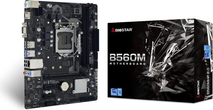 Мат.плата Biostar B560MHP 2.0 (Intel B560), mATX, DDR4, HDMI/VGA [S-1200]