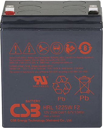 Аккумуляторная батарея для ИБП 12V 5Ah "CSB" [HRL 1225W] F2 FR