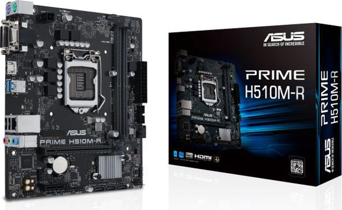 Мат.плата Asus PRIME H510M-R-SI (Intel H510), mATX, DDR4, VGA/DVI/HDMI [S-1200]