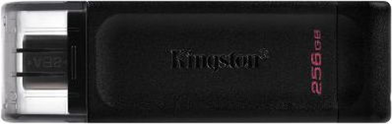Накопитель USB 3.2 Type-C - 256Gb "Kingston" Data Traveler 70 [DT70/256GB] <Black>