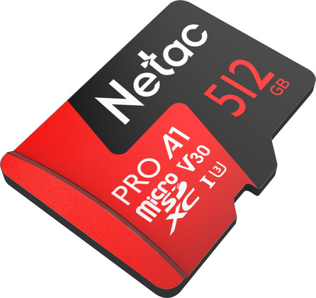 Карта памяти microSDXC 512Gb "Netac" [NT02P500PRO-512G-R] Class 10 UHS-I U3
