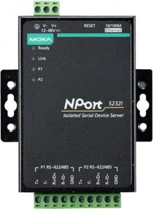 Переходник MOXA NPort 5232I, 2 Port RS-422/485 в Ethernet с изоляцией 2 КВ