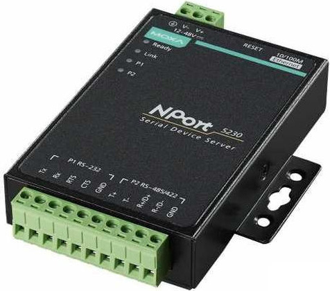 Переходник MOXA NPort 5230, 1 Port RS-422/485+ 1 Port RS-232 в Ethernet