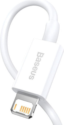 Кабель Lightning --> USB2.0, 0.25m "Baseus" [CALYS-02], <White>; 2.4A