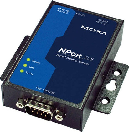 Асинхронный сервер RS-232 в Ethernet "MOXA" [NPort 5110] 