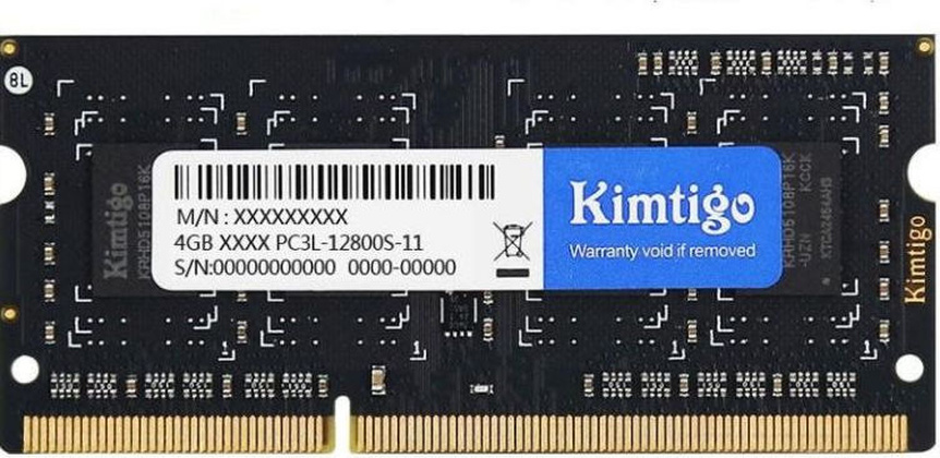 Модуль памяти SO-DIMM DDR3 1600Mhz - 4Gb "Kimtigo" [KT4GS3ED8]