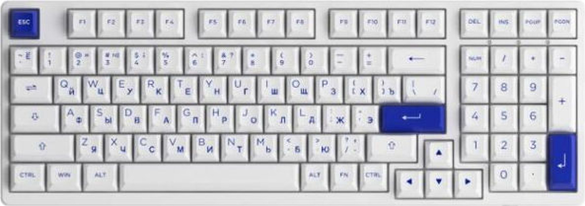 Клавиатура Akko 3098B White & Blue (1561229)