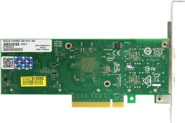 Сетевая карта Intel X710DA2; 2*SFP+; PCI-E x8; 2*1000/10000Mbps EX710DA2G1P5