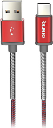 Кабель USB 2.0 - USB Type-C (1,2m) "OLMIO" HD <Red>
