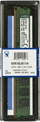 ОЗУ Kingston ValueRAM (KVR16LN11/4WP) DDR3L 4 Гб (1x4 Гб)