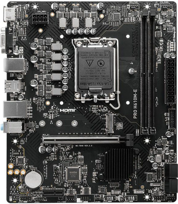 Мат.плата MSI PRO H610M-E (Intel H610), mATX, DDR5,VGA/HDMI [S-1700]
