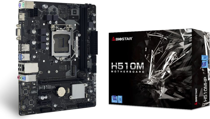 Мат.плата BIOSTAR H510MHP Ver. 6.0 (Intel H510), mATX, DDR4, VGA/HDMI [S-1200]