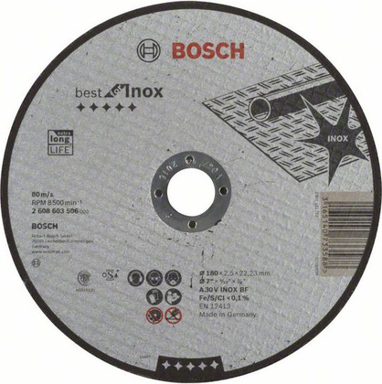 Диск отрезной 180х22.23мм "Bosch" [2.608.603.506],