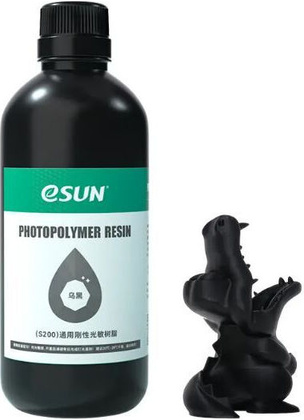Фотополимерная смола "ESUN", [S200 STANDARDRESIN] <Deep Black>, 0,5 кг.