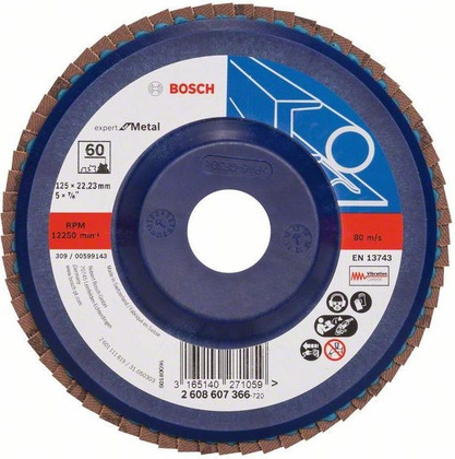 Круг лепестковый 125x22,23ммx K60 "Bosch" [2.608.607.366]