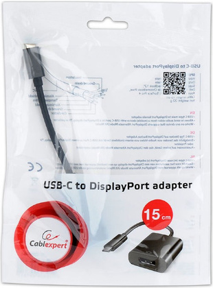 Переходник USB Type-C--> DisplayPort "Gembird" [A-CM-DPF-01] <Black>