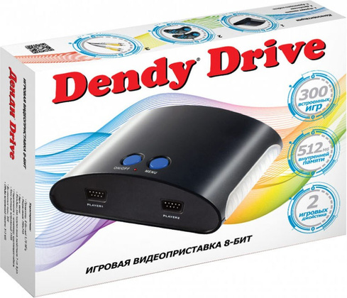 Игровая консоль "Dendy" [4601250207209] <Black> Drive 300 игр