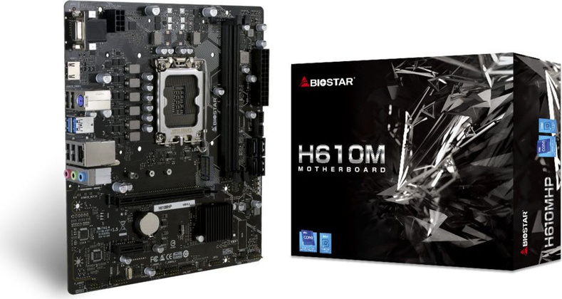 Мат.плата Biostar H610MHP Ver. 6.1 (Intel H610), mATX, DDR4, VGA/HDMI [S-1700]