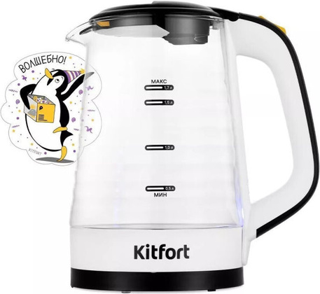 Электрочайник "Kitfort" [KT-6634] <White/Black>
