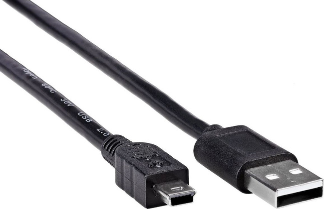 Кабель USB A - mini USB B  5pin (1.8m) "AOpen" [ACU215A-1.8M]