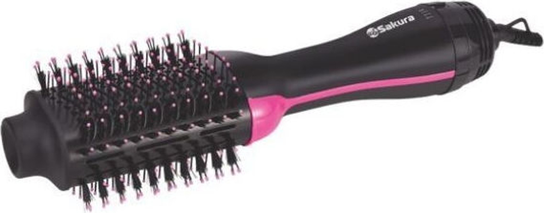 Фен-щетка для волос "Sakura" [SA-4206P] <Black/Pink>
