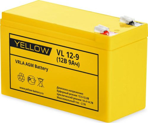 Аккумуляторная батарея для ИБП 12V 9Ah "YELLOW" [VL 12-9]