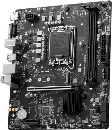Мат.плата MSI PRO B760M-E (Intel B760), mATX, DDR4, VGA/HDMI [S-1700]