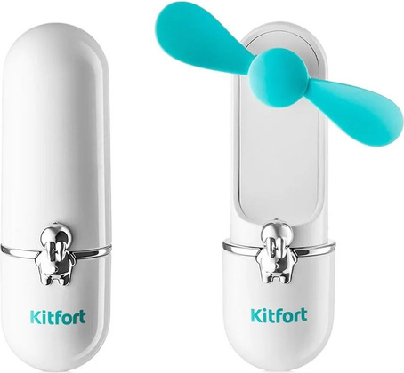 Вентилятор портативный "Kitfort" [KT-405-2] <White/Turquoise>