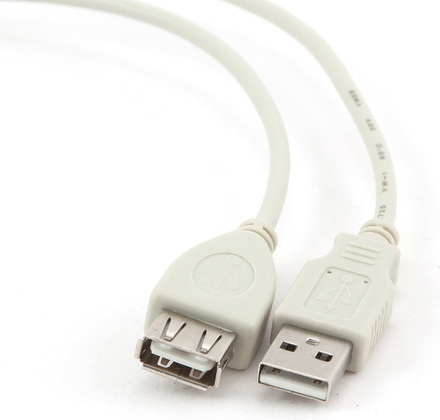 Удлинитель USB2.0 - 0.75 м; "Gembird" [CC-USB2-AMAF-75CM/300]