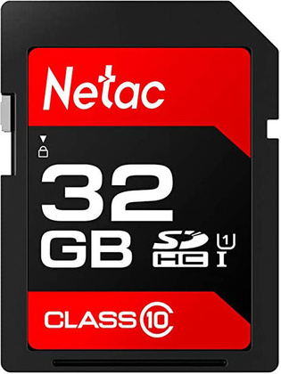 Карта памяти Secure Digital (SDHC) 32GB "Netac" [NT02P600STN-032G-R] Class 10 UHS-I U1