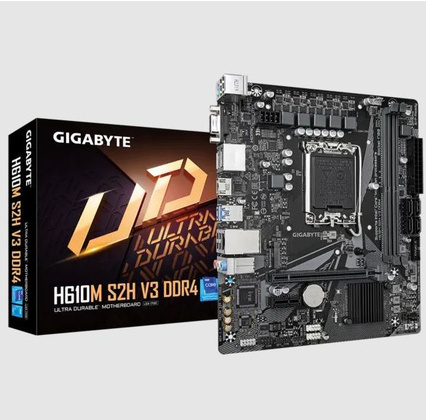 Мат.плата Gigabyte H610M S2H V3 (Intel H610), mATX, DDR4,VGA/HDMI/DP [S-1700]