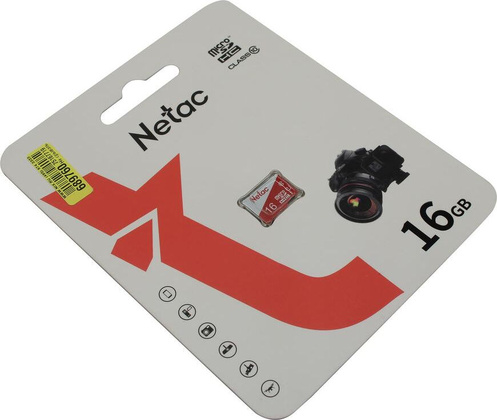 Карта памяти microSDHC 16Gb "Netac" [NT02P500ECO-016G-S] Class 10 UHS-I U1