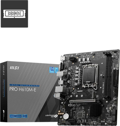 Мат.плата MSI PRO H610M-E (Intel H610), mATX, DDR5,VGA/HDMI [S-1700]