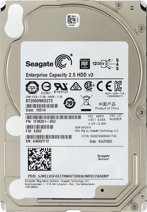 Жесткий диск SAS -2TB Seagate ST2000NX0273; 2.5"; 7200rpm; 128Mb; SAS3