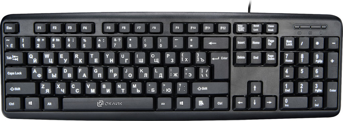 Клавиатура OKlick [180M] <Black>, PS/2
