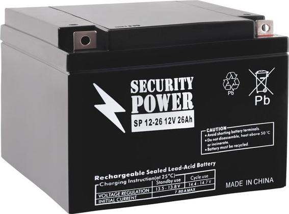 Аккумуляторная батарея для ИБП 12V 26Ah "Security Power" [SP 12-26]