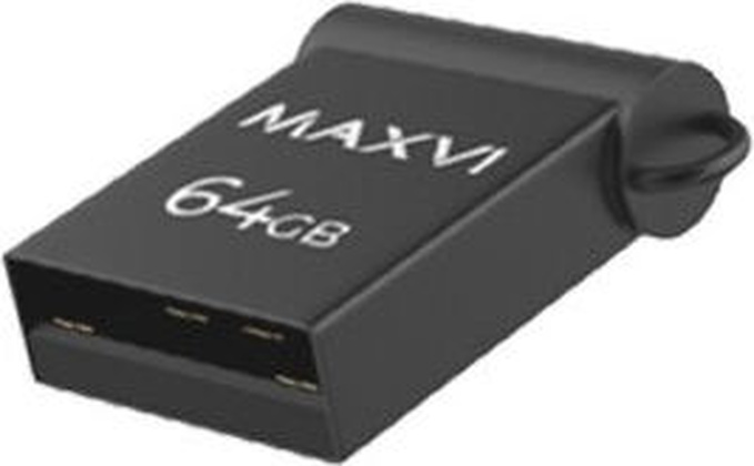Накопитель USB 2.0 - 64Gb "Maxvi" [FD64GBUSB20C10MM]; <Dark Grey>