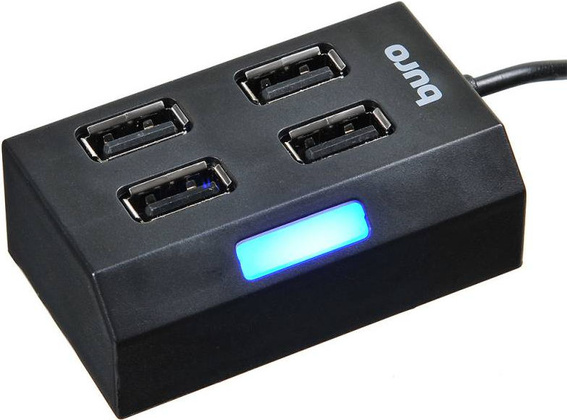 USB2.0-разветвитель "BURO" [BU-HUB4-U2.0] на 4*USB 2.0