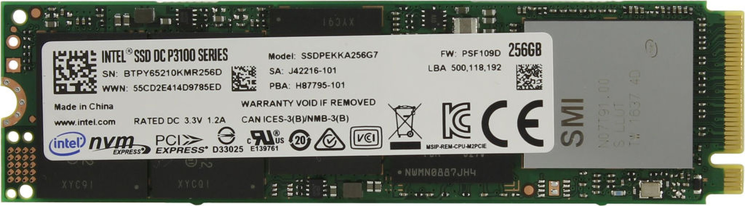 Накопитель SSD 2,5'' SATA - 256Gb Intel (SSDPEKKA256G701) DC P3100