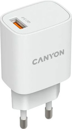 Сетевое зарядное устройство "Canyon" [CNE-CHA18W], 2A, 1USB, QC 3.0