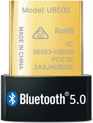 Беспроводной USB-адаптер "TP-Link" [UB500], Bluetooth 5.0, USB <Black>, nano