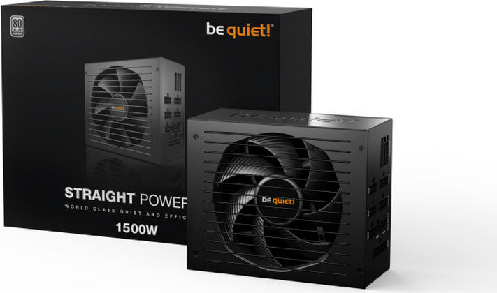 Блок питания 1500W ATX; "Be quiet" [BN340] 13,5sm Fan, Active PFC, 80+ Platinum