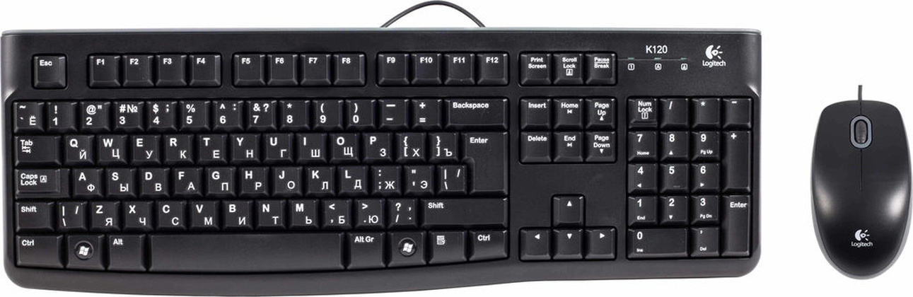 Клавиатура+мышь Logitech "MK120" [920-002589] <Black>, USB