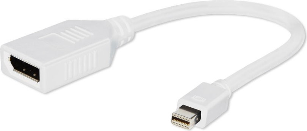 Переходник miniDisplayPort(папа) --> DisplayPort(мама) "Gembird" [A-mDPM-DPF-001-W]