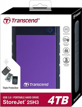 Внешний HDD 4 Тб Transcend TS4TSJ25H3P