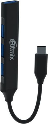 Переходник USB Type-С --> USB 2.0 x2 + USB 3.0 "Ritmix" [CR-4401] <Metal>