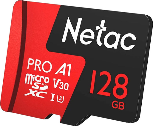 Карта памяти microSDXC 128Gb "Netac" [NT02P500PRO-128G-S] Class 10, UHS-I U3 