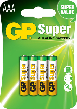 Набор батареек (AAAx4шт.) - "GP" [24A-UE4]; Super Ultra; блистер